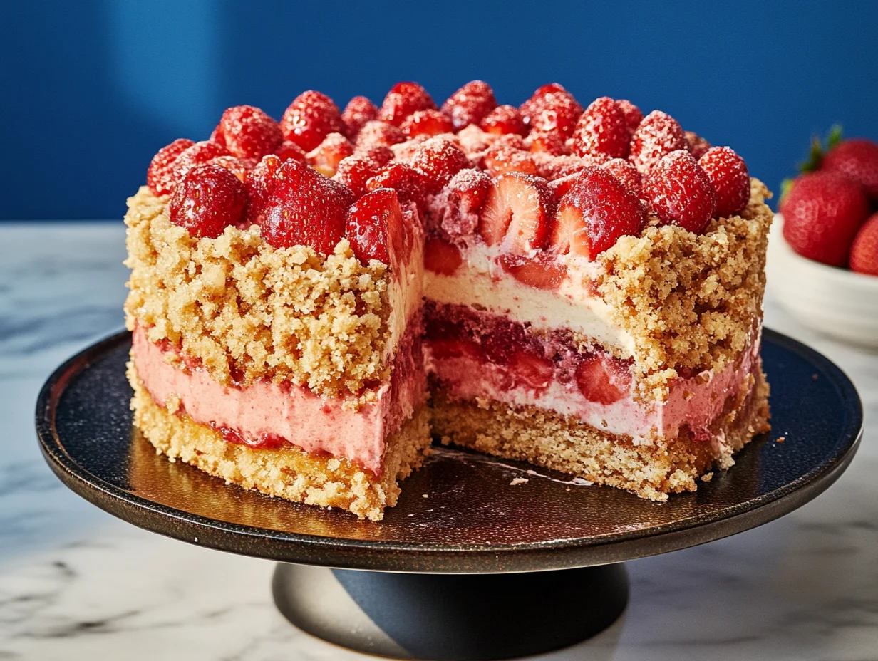 Strawberry Crunch Cake