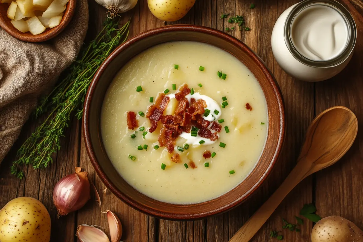 What are the ingredients in potato soup?