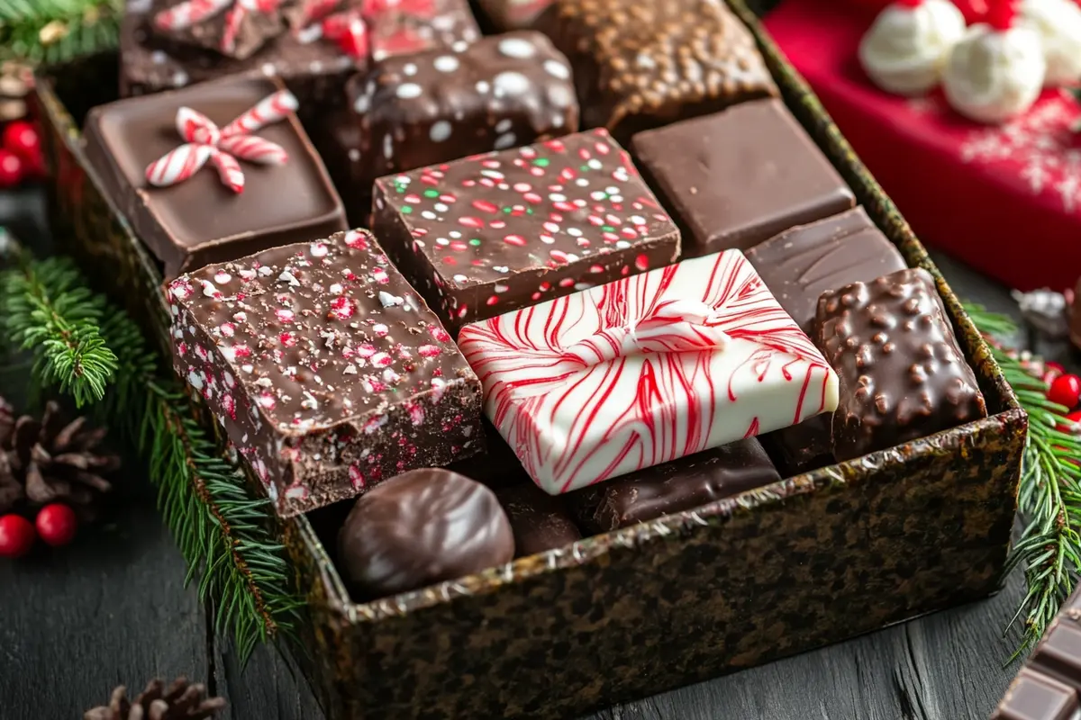 Peppermint chocolate gift box