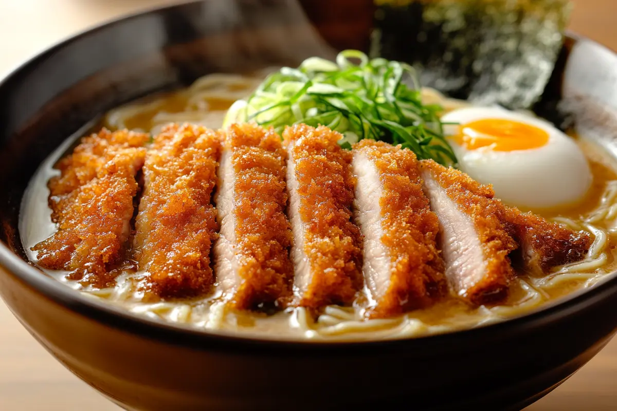 What is katsu ramen made of?